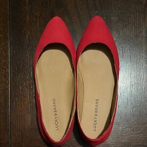Lucky Brand Women's Vibrant Red Flats